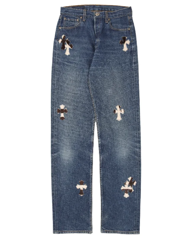 Street Fashion Levi's Pony Hair Cross Patch Denim
