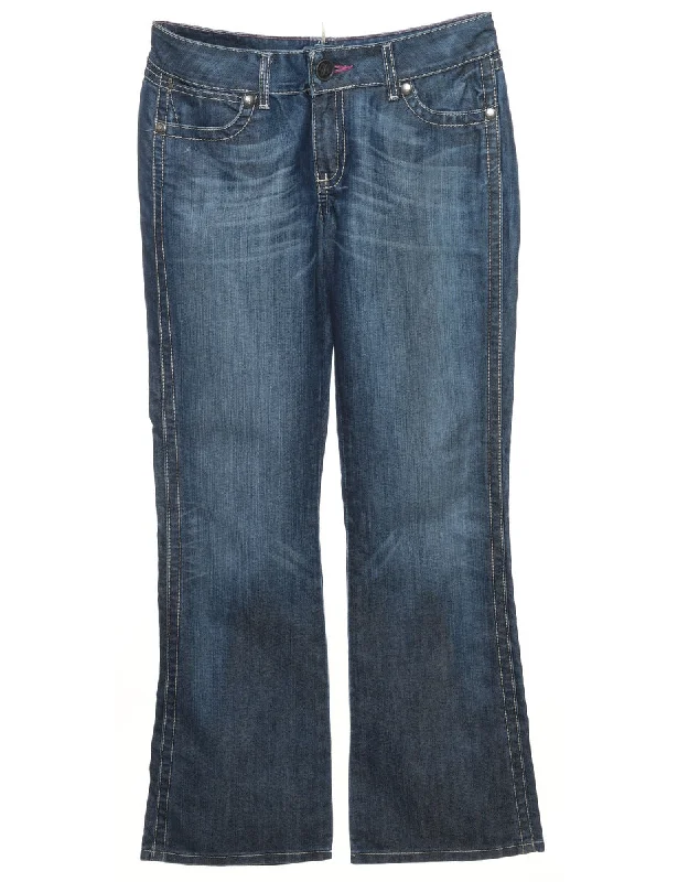 Windbreaker fashion Boot Cut Classic Medium Wash Wrangler Jeans - W32 L31