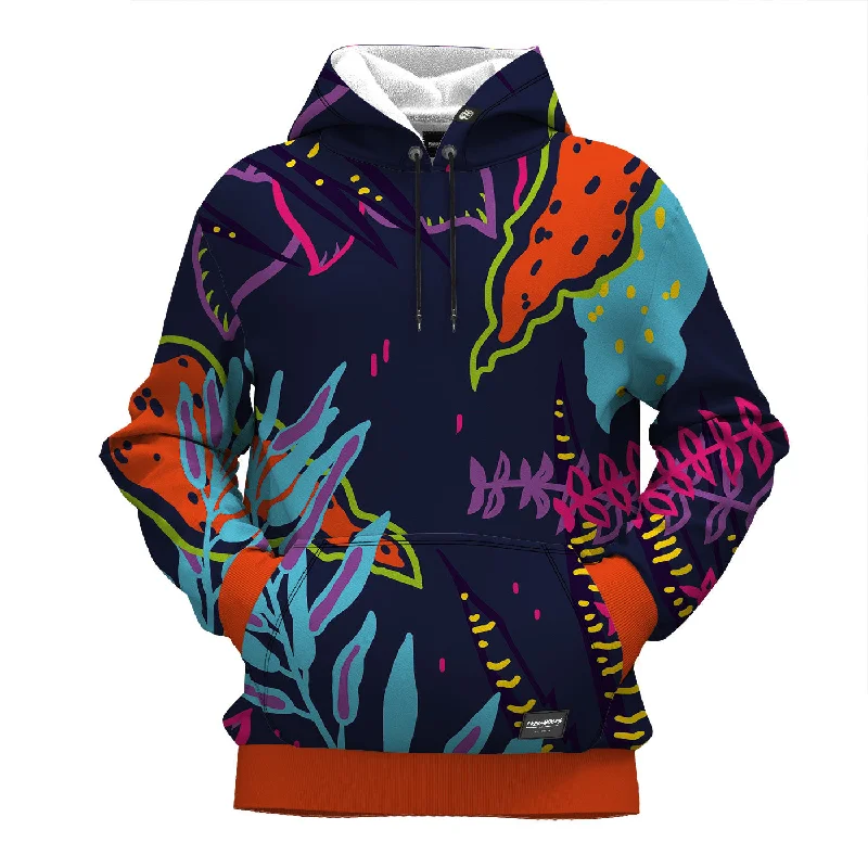 Free And Casual Abstract Garden Hoodie