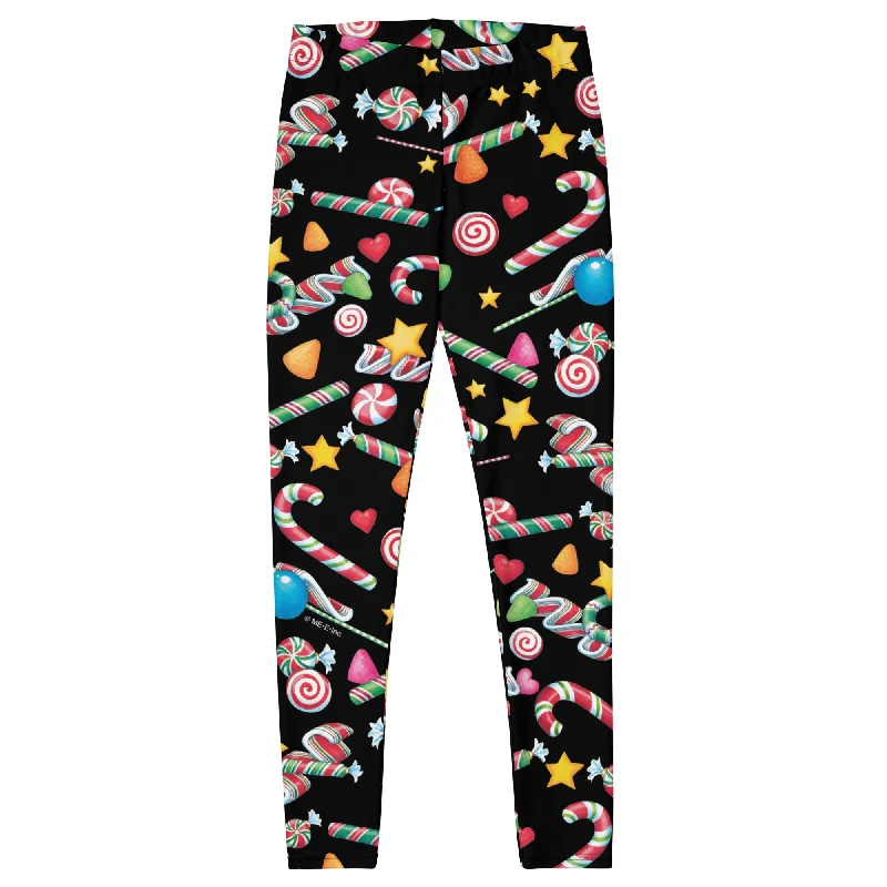 Moisture wicking Christmas Candy Leggings