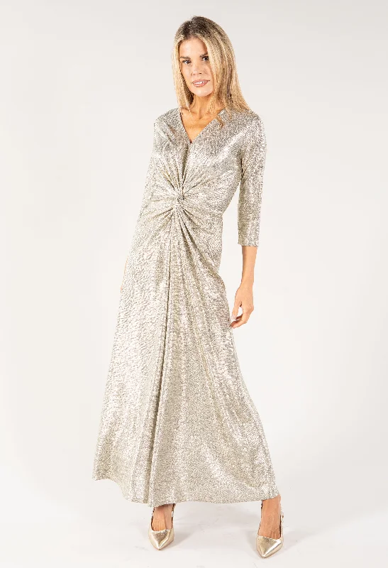 Customized Version Lurex Knot Maxi Dress