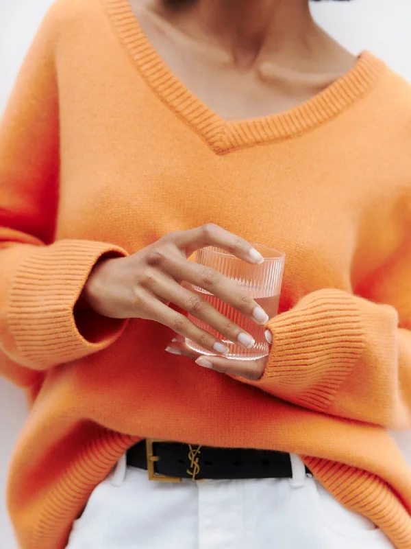 High-end Fabrics Casual V Neck Long Sleeves Sweaters for Women