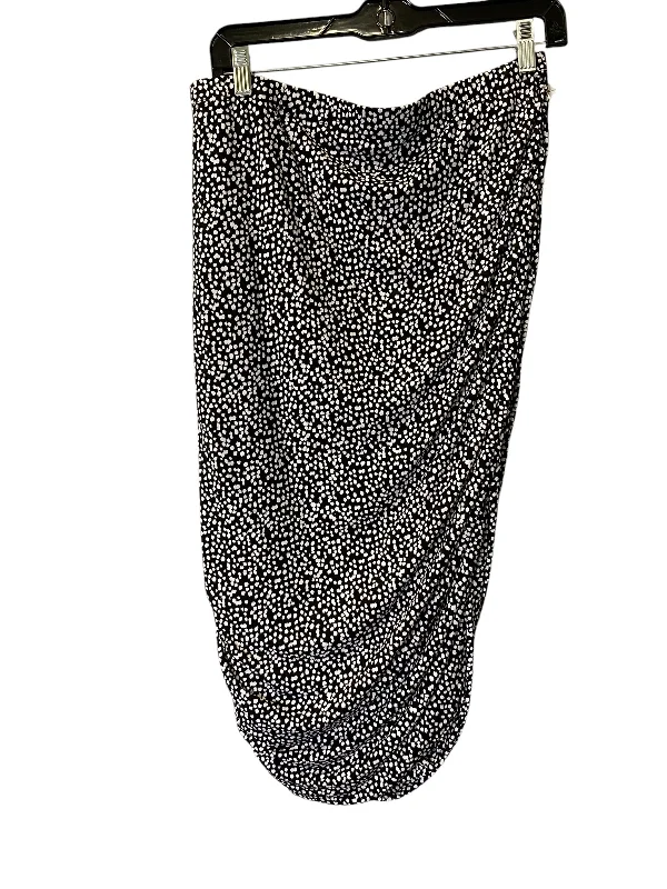 Youthful Skirt Midi By Vince Camuto In Black & White, Size: 22