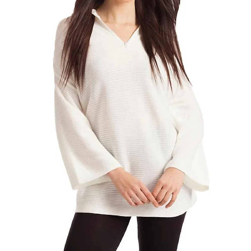 Slim Fit French Kyss - James Ribbed Bell Sleeve Top