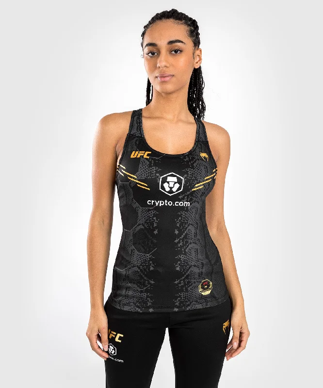 Advanced Customization UFC Adrenaline by Venum Authentic Fight Night Women’s Fitted Tank with Shelf Bra - Champion