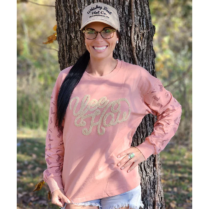 Carefree Yee Haw Blush Sweatshirt