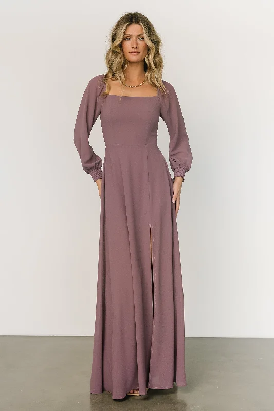 Knowledge And Elegance Giselle Maxi Dress | Vintage Plum