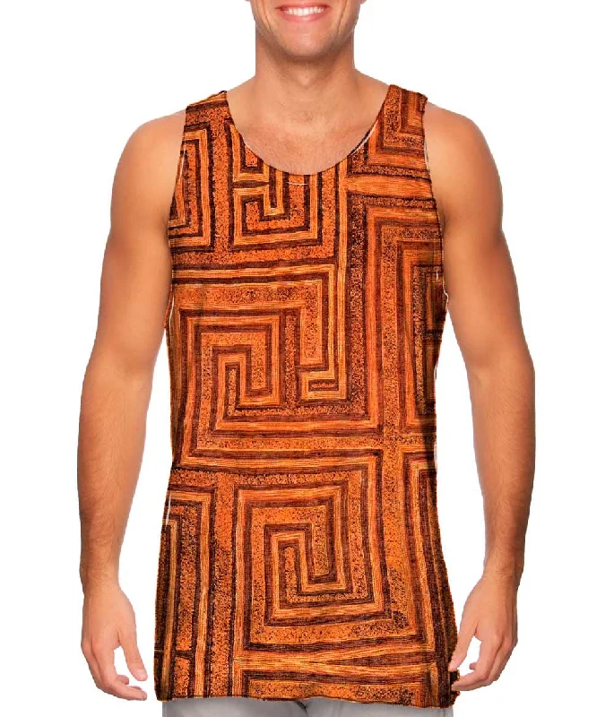 Casual And Versatile African Tribal Kuba Cloth Labyrinth