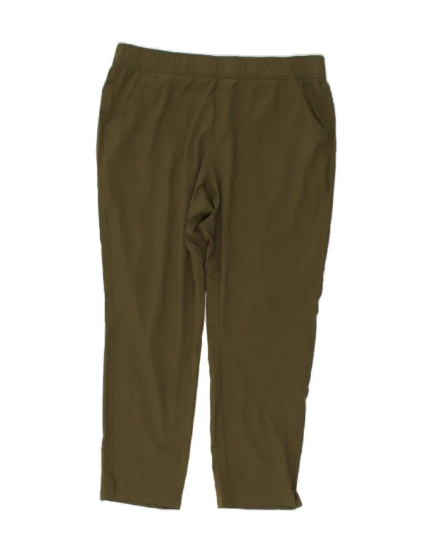 Fresh And Natural EDDIE BAUER Womens Tracksuit Trousers UK 16 Large Khaki Polyester