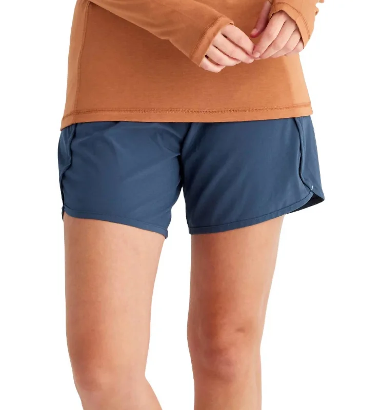 Simple Style Women's Bamboo-Lined Breeze Skort In Blue Dusk Ii
