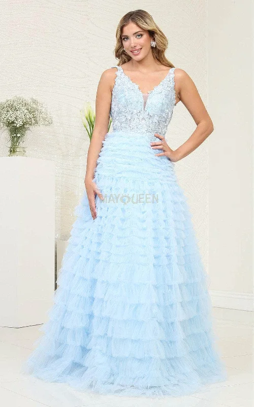Warm Winter Series May Queen RQ8123 - Tiered A-Line Prom Dress