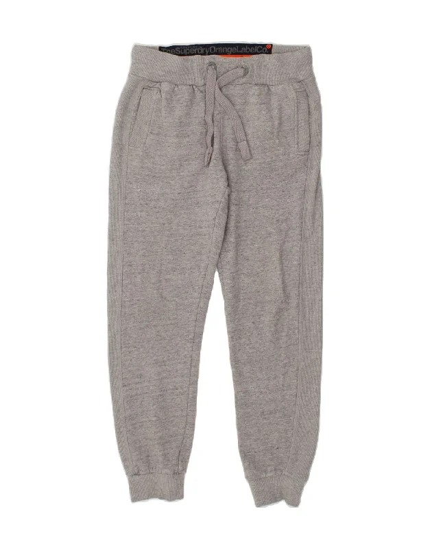 Girl Style SUPERDRY Womens Slim Fit Tracksuit Trousers Joggers UK 10 Small Grey