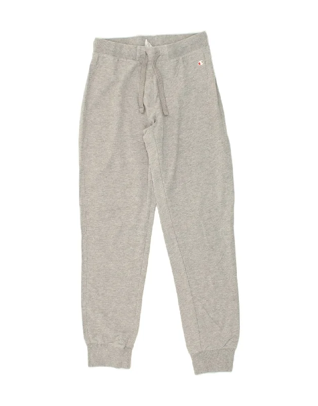 Moisture wicking CHAMPION Womens Tracksuit Trousers Joggers UK 12 Medium Grey