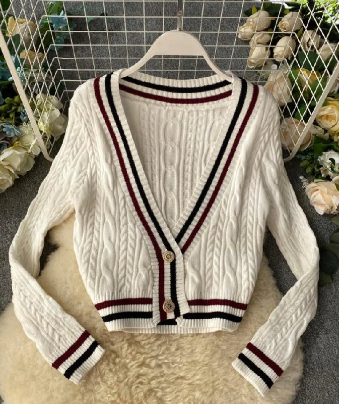Party Wear Style V Neckline Loose Sweater Long Sleeve Sweater Sweater Coat Spring And Autumn Clothing S4369 Party Wear Style V Neckline Loose Sweater Long Sleeve Sweater Sweater Coat Spring And Autumn Clothing S4369