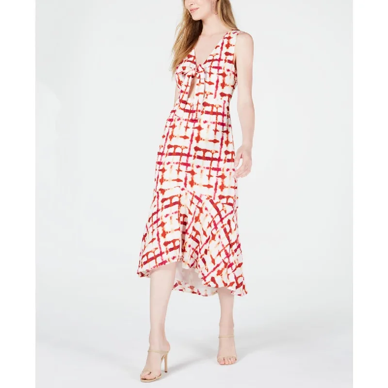 Casual And Versatile Leyden Womens Tie-Dye Front Slit Maxi Dress