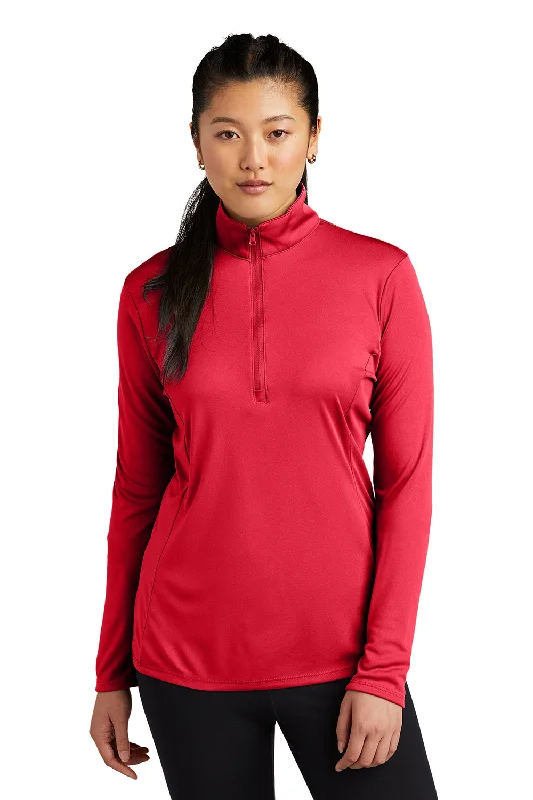 Noble And Elegant Sport-Tek Womens Competitor Moisture Wicking 1/4 Zip Sweatshirt - True Red