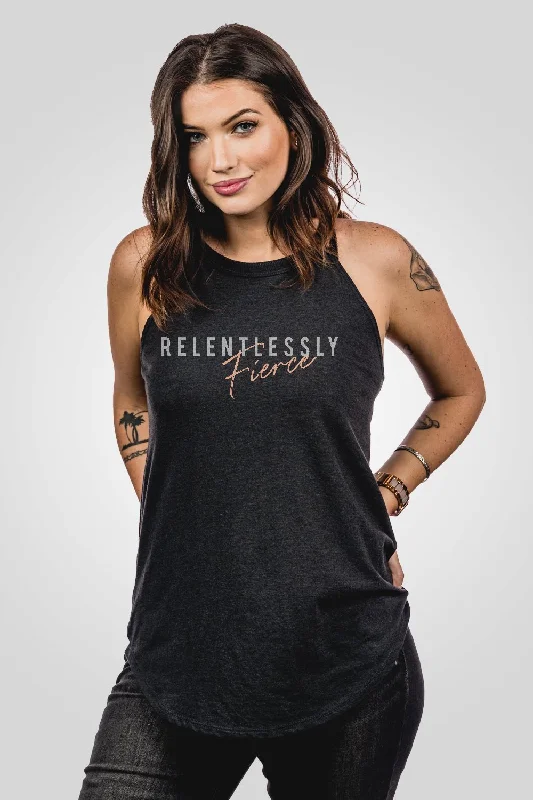 Classic Style Women's Halter Tank - Relentlessly Fierce