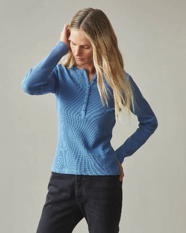 Warm And Comfortable Thermal Henley - Riverside