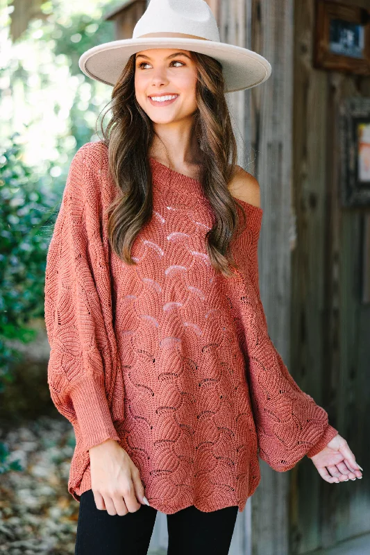 Classic Series Breaking Free Ginger Orange Batwing Sweater