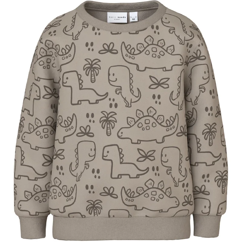 Carefree Name It Pure Cashmere Outline Dinosaurs Vermo Aop Loose Sweatshirt