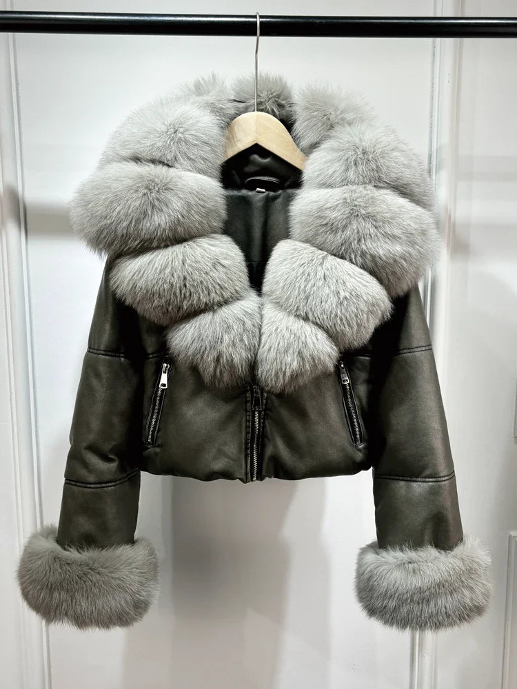 Gray Sleeve Fur