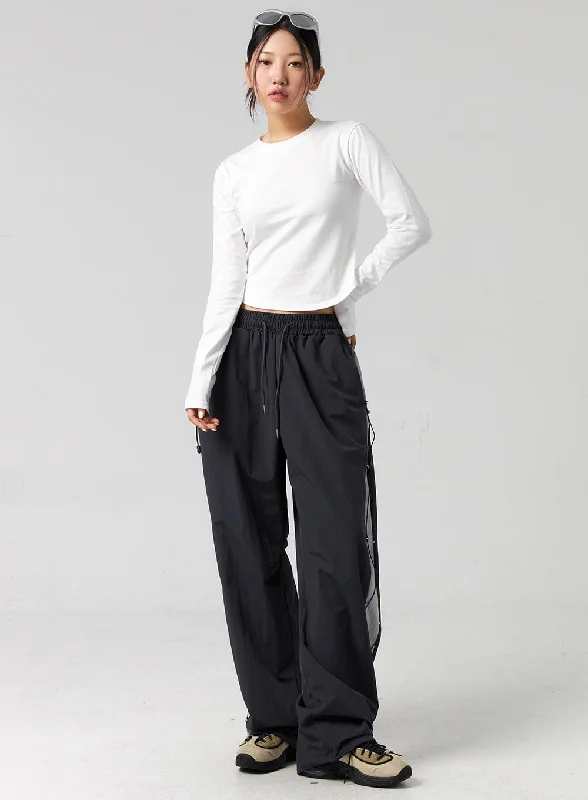 Versatile Items Wide-Leg Nylon Pants CG325