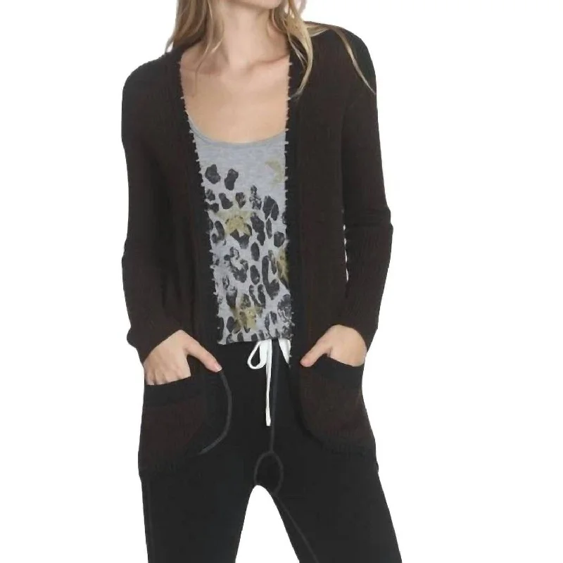 High-waisted pants style Label+Thread - Parker Fray Cardigan