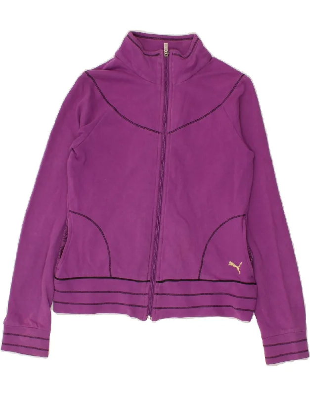 Classic Series PUMA Womens Tracksuit Top Jacket UK 10 Small Purple