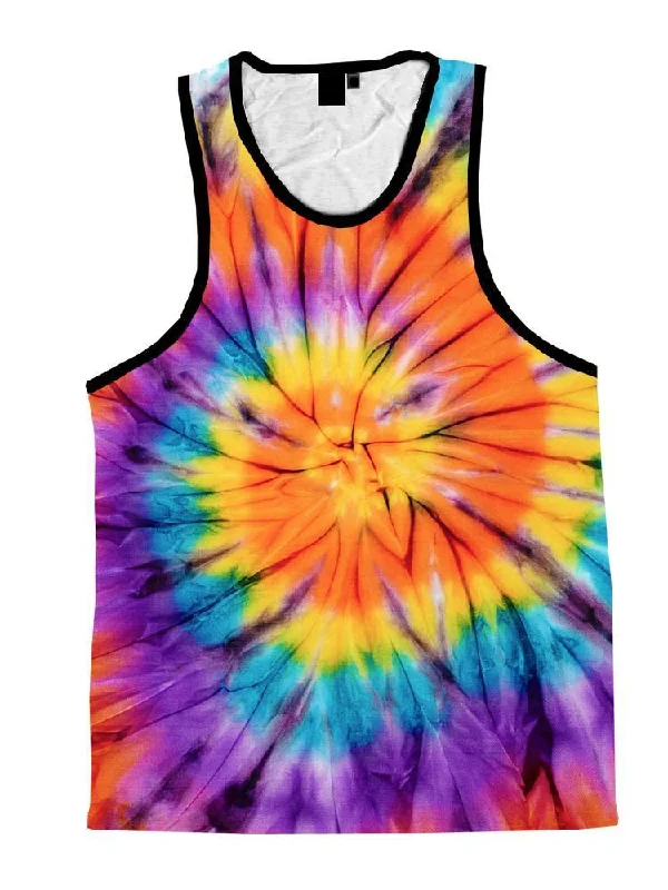 Simple Solid Color Classic Tie Dye Unisex Tank Top