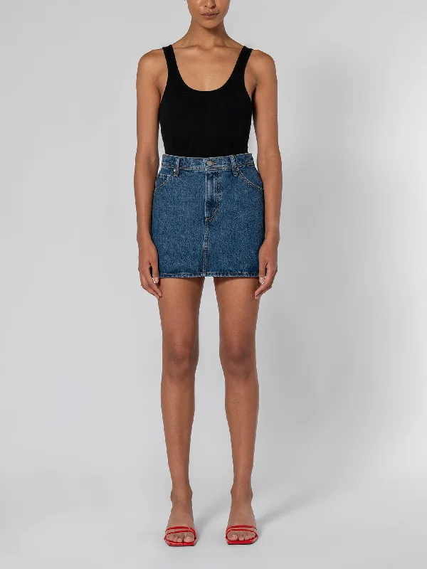 Simple Solid Color Harlow Skirt Antique Stone