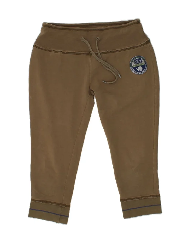 Romantic And Fresh NAPAPIJRI Womens Capri Tracksuit Trousers Joggers UK 12 Medium Khaki