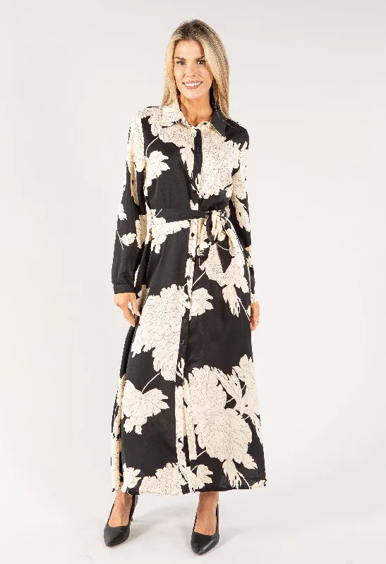 New Products Floral Maxi Shirt Dress