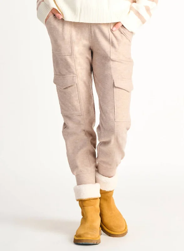 Cool Breeze At Night Soft Cargo Jogger In Oatmeal