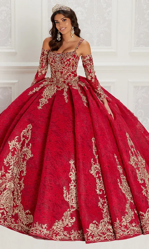 Dessert Matching Princesa by Ariana Vara PR22146 - Embroided Lace Quinceañera Ball Gown