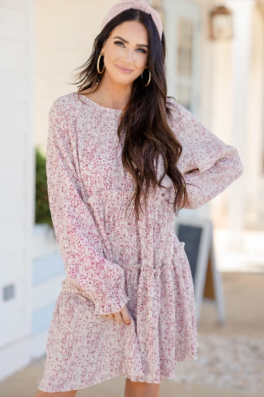 Loose Fit Sweet Reputation Ivory White Ditsy Floral Dress