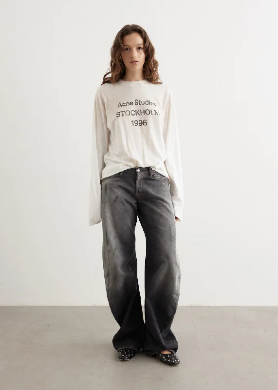 Single-shoulder Neck Design Edden Long Sleeve T-Shirt