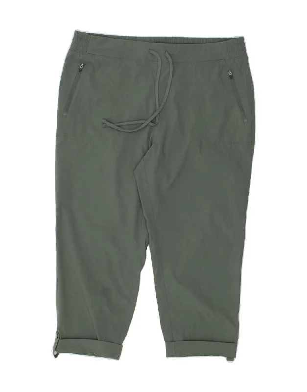 Diamond Series EDDIE BAUER Womens Tracksuit Trousers Large Khaki Nylon