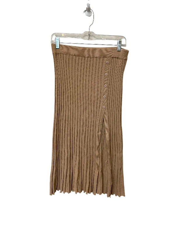 Single-shoulder Neck Design Skirt Maxi By Clothes Mentor In Tan, Size: M