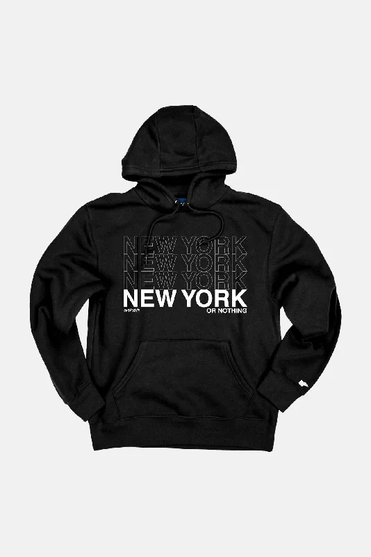 Girl Style New York or Nothing Hoodie Jet Black