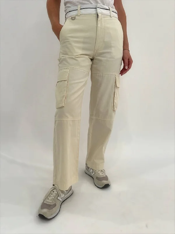 Classic Series Addie Reversed Waistband Pant In Ivory