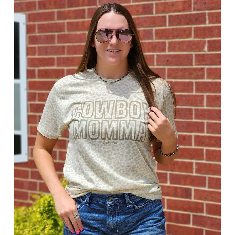Single item design Leopard Cowboy Mama Tee