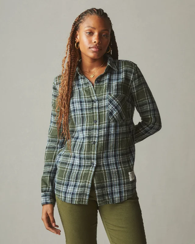 Playful Style Vintage Flannel - Sage Plaid