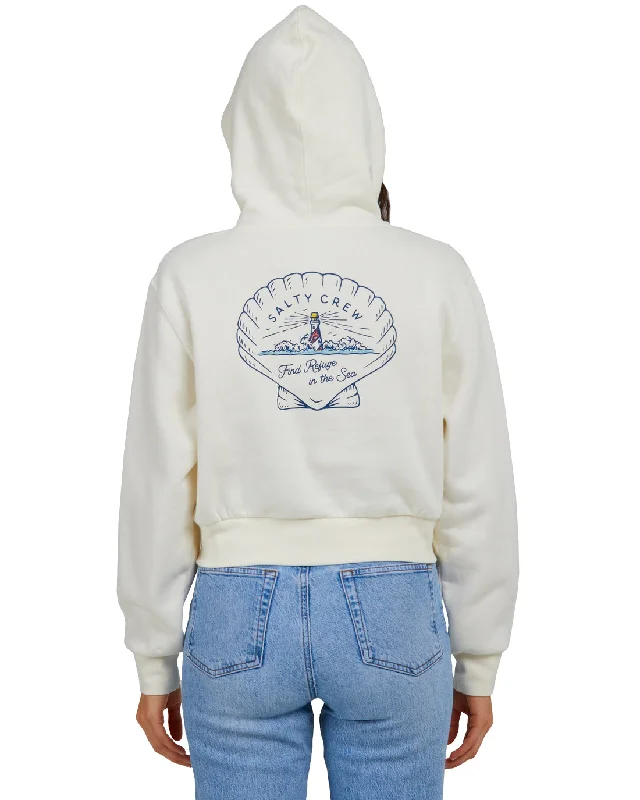 Body Design Salty Crew Scallop Crop Hoody
