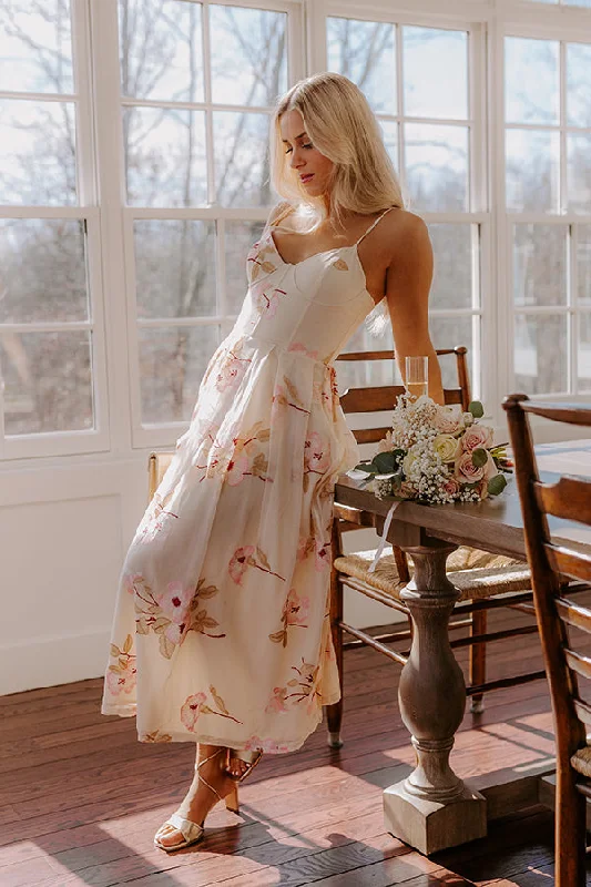 Classic Series Serene Gardens Embroidered Midi Dress