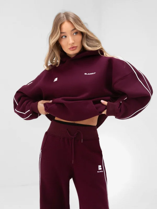 Playful Style Apex Pro Oversized Hoodie - Deep Burgundy