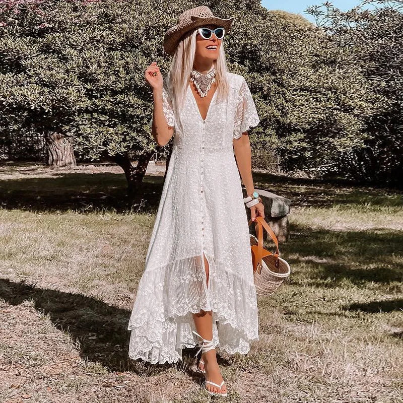 Bright Colors DressBetty - 2024 Bohemian Spaghetti Strap Floral Lace Beach Maxi Dress Bright Colors DressBetty - 2024 Bohemian Spaghetti Strap Floral Lace Beach Maxi Dress