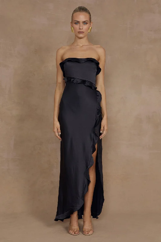 Youthful LORENA MAXI DRESS - BLACK