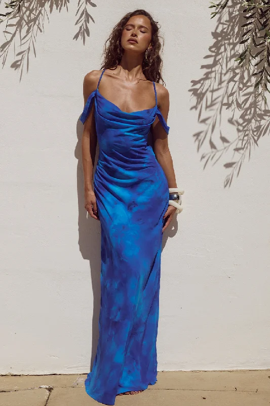 British Fashion LAVONI MAXI DRESS - RAMONA BLUE
