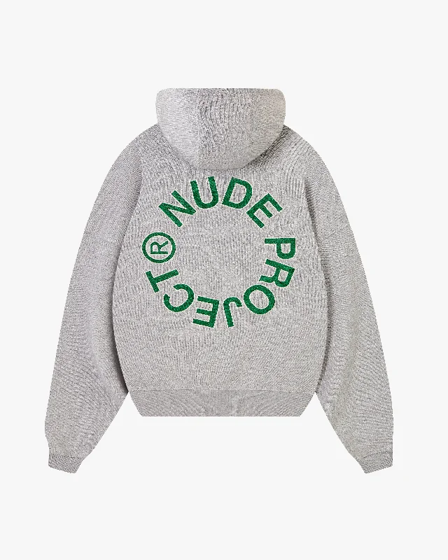 British casual KORY BOXY HOODIE GREY MELANGE