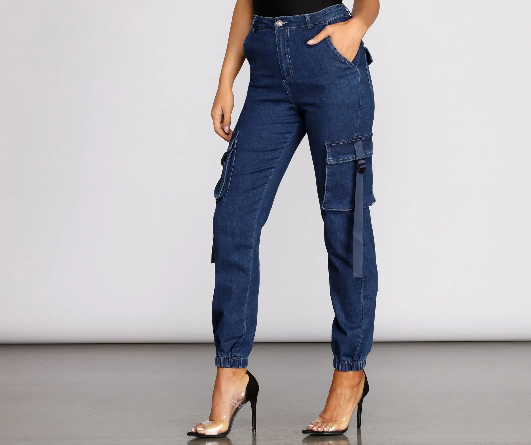 Classic Grab N' Go Denim Cargo Jogger Pants